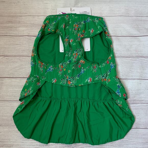 Boots & Barkley Green Floral Pet Dog Dress Size Extra Large Up to 100lbs - Picture 3 of 10